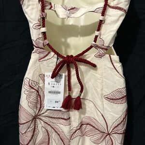 Red and Cream floral dress